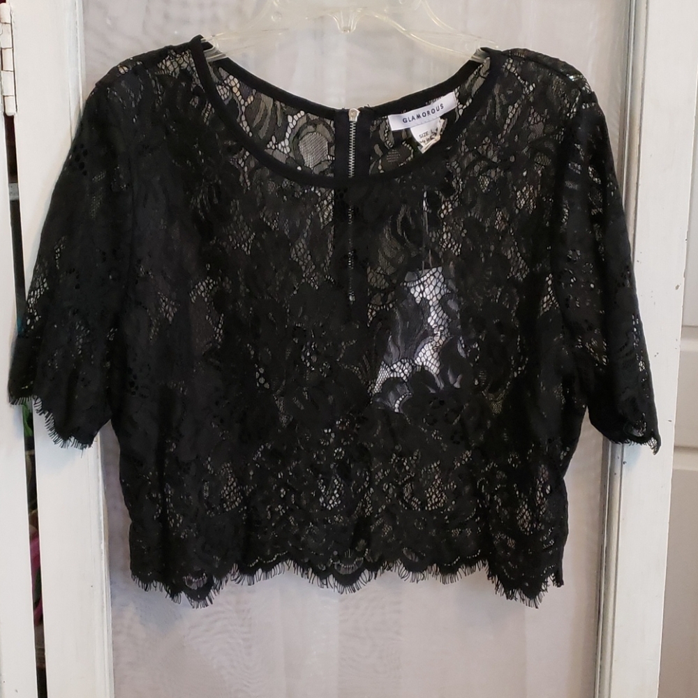 Lace Crop Top-Never Worn